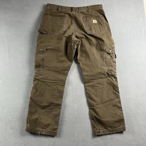 Carhartt Pants Mens 36X30 Double Knee Ripstop Carpenter Utility Workwear Jeans - Picture 5 of 9